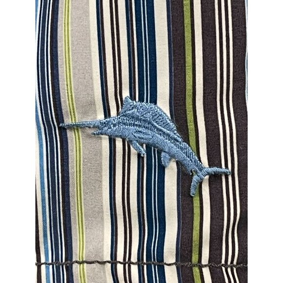 Tommy Bahama Men’s Striped Reversible Swim Trunks w/ Pockets - Large - Picture 11 of 11